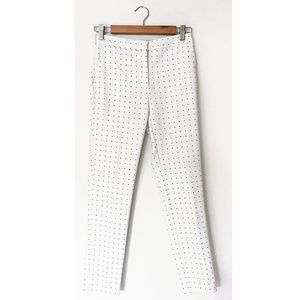 Zara White Diamond Pattern Slacks NWOT